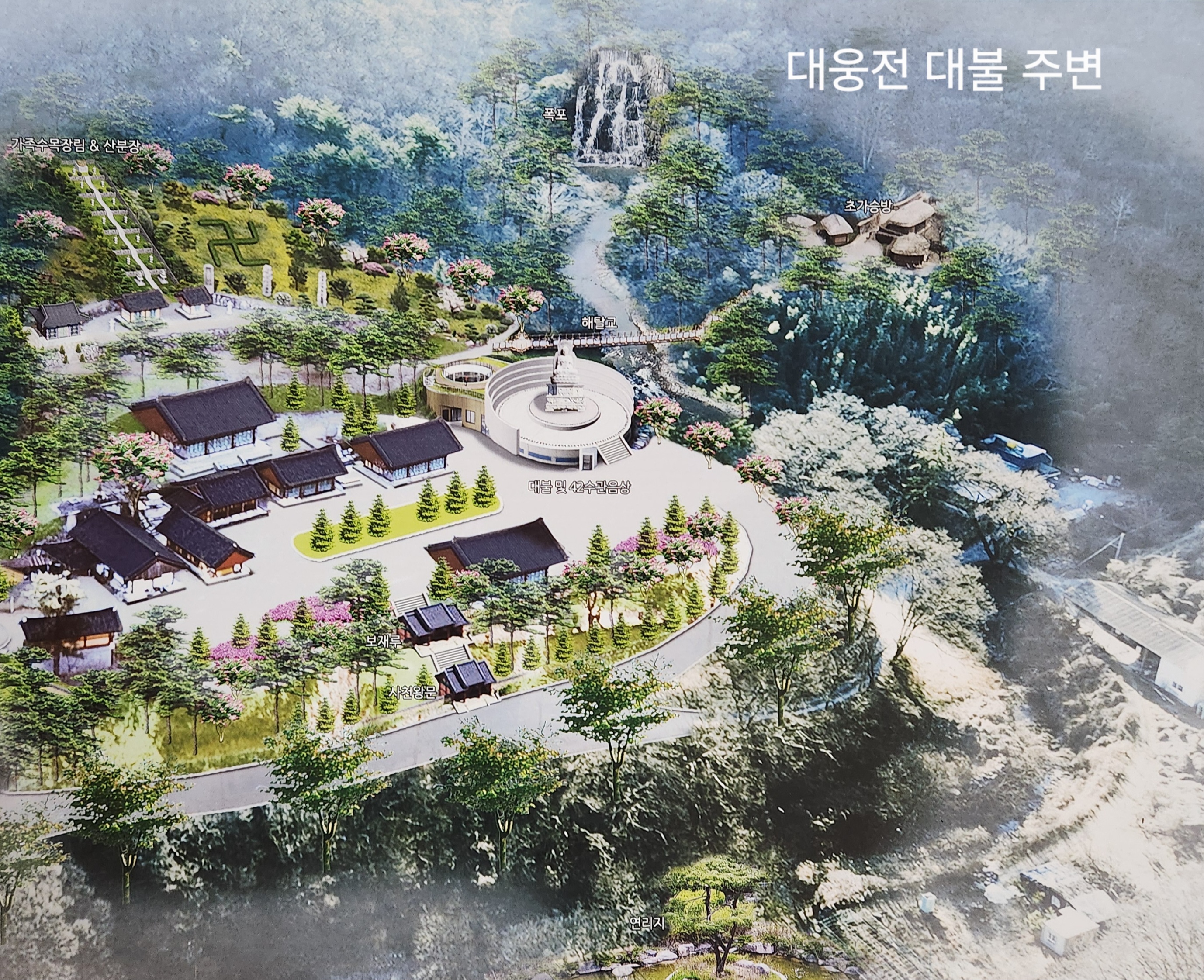 경흥사 대웅전 대불 주변